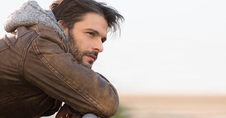man looking pensive