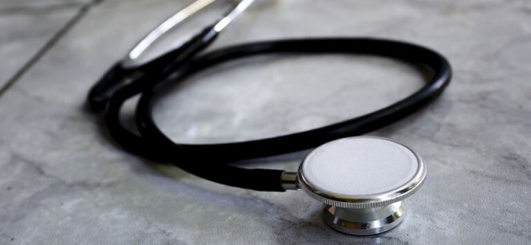 Up close photo of a stethoscope