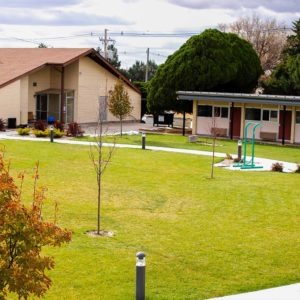 Exterior photograph of Valley Hope Norton rehab outdoor facilities.